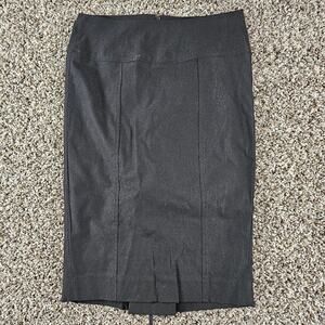 Vtg Y2K Sele Womens Sz 3/4 Midi Length Pencil Skirt Solid Black Classic